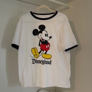 Disney Black and White Cotton T-Shirt